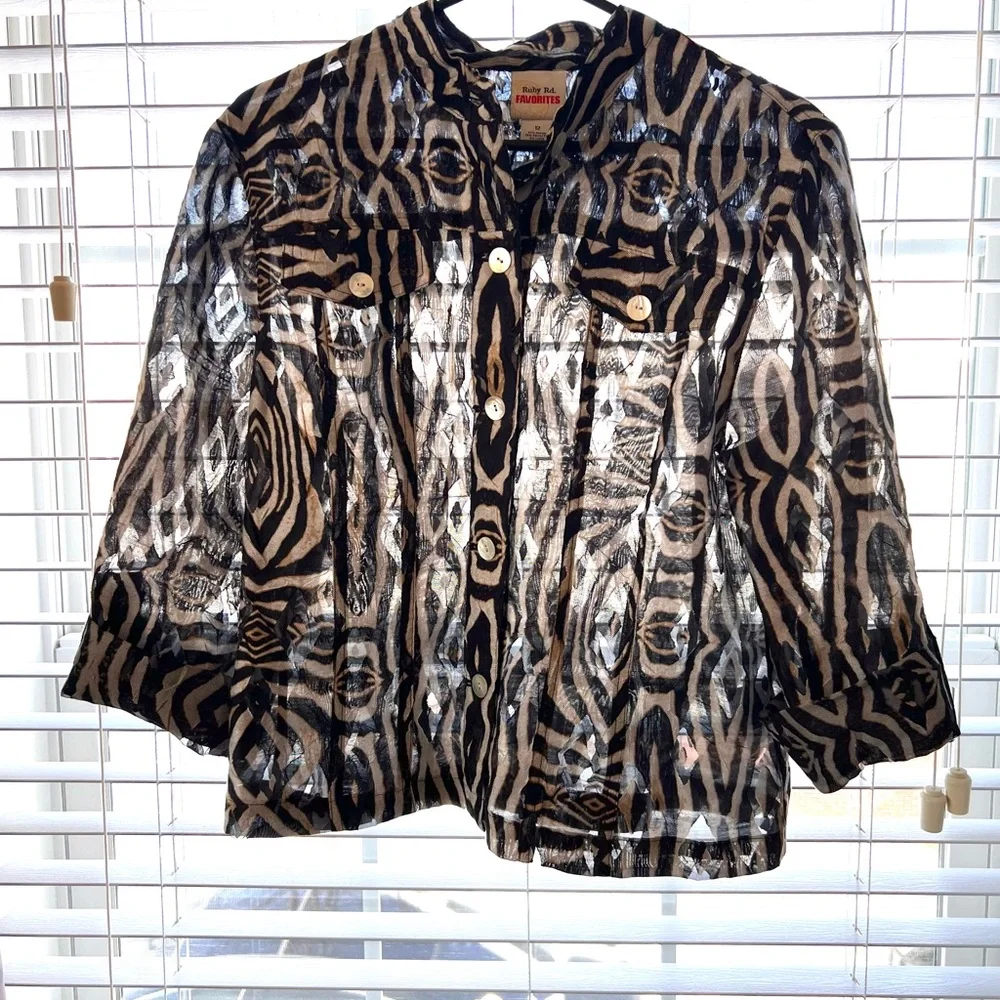 Ruby Rd. Favorites women’s size 12 abstract print casual office.